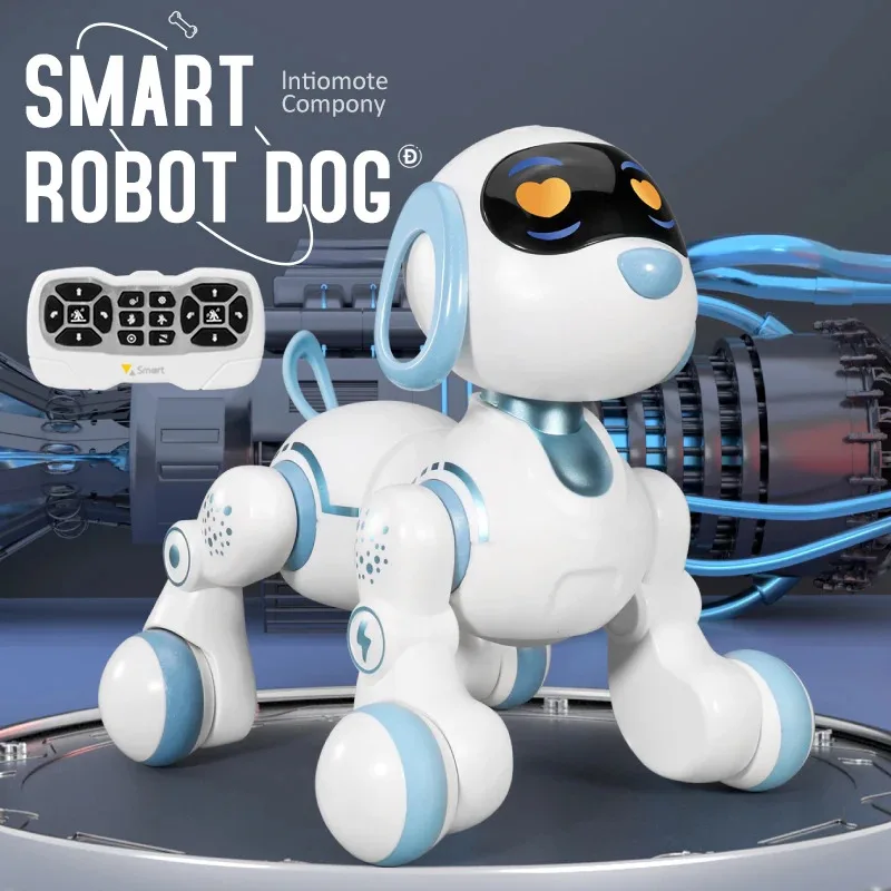 

Funny RC Robot Electronic Dog Stunt Dog Voice Command Touch-sense Music Song Robot Dog for Boys Girls Children's Toys 18011