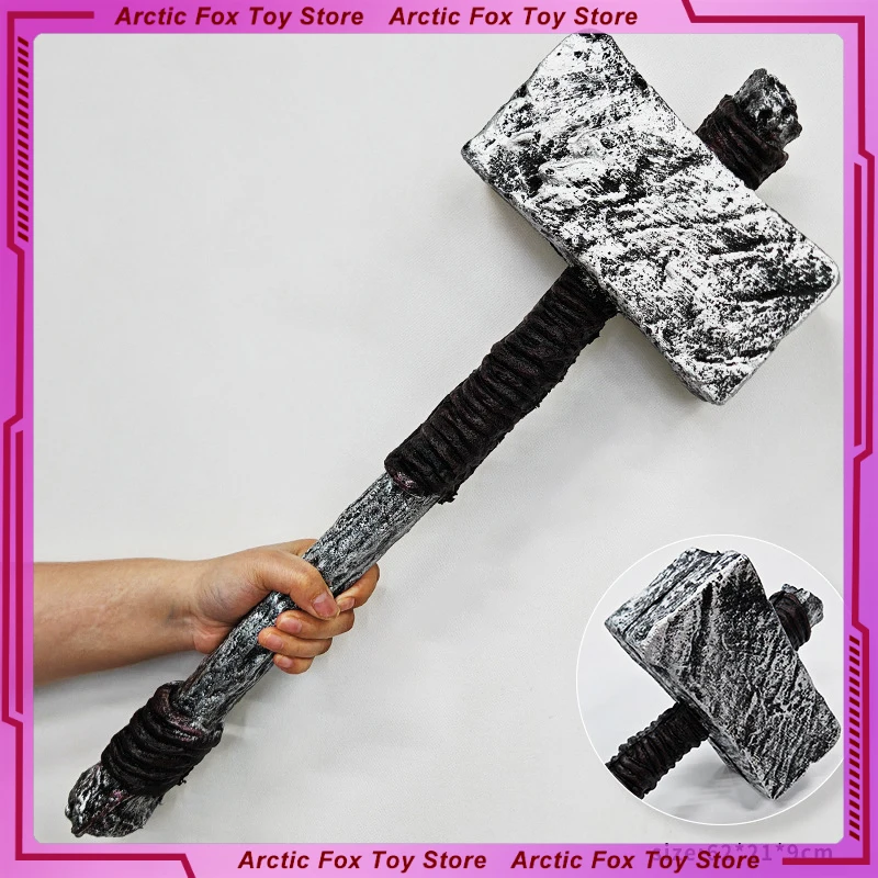 62CM marteau primitif Anime Figure jeu périphérique porte-clés Cosplay accessoires modèle PU figurines d'action cadeau jouets jeu pour garçons enfant