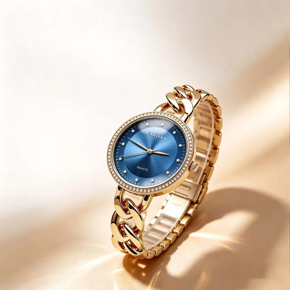 New Women's Quartz Watch Artistic Bracelet Watch Women's Fashionable Watch Light Luxury Chain Watch for High School Girls Gift