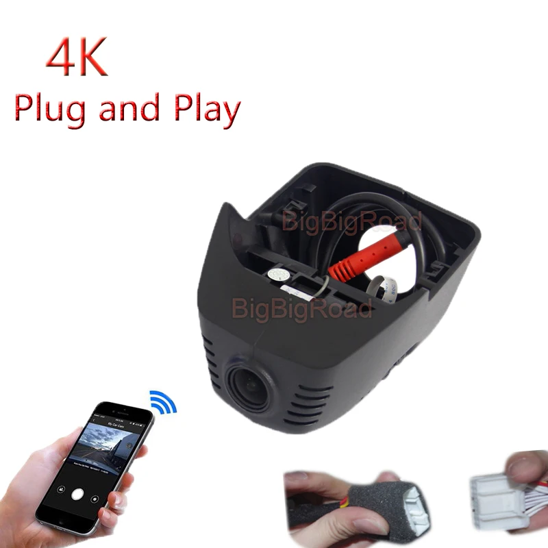 

4K Plug And Play Car Wifi DVR Video Recorder Dash Camera For Volkswagen Tayron Tiguan 2019- 2023 Skoda Octavia 2021 Dashing Cam