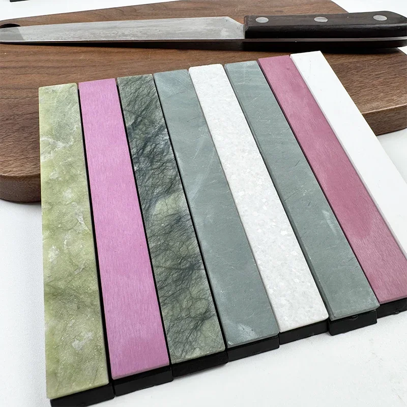 

Professional Knife Sharpening Stone Kit with Polishing Stone & Diamond Plate & Leather Strop Paste for Kitchen Chef Knives