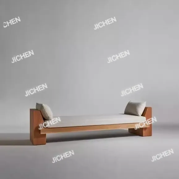 

Homestay model room solid wood sofa stool simple living room foyer shoe change stool bedroom end