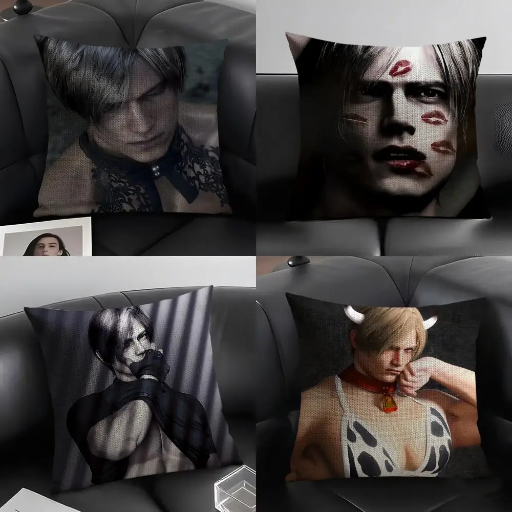 Capa de almofada com estampa Leon S. Kennedy para sala de estar, capa de almofada para sofá e decoração de quarto