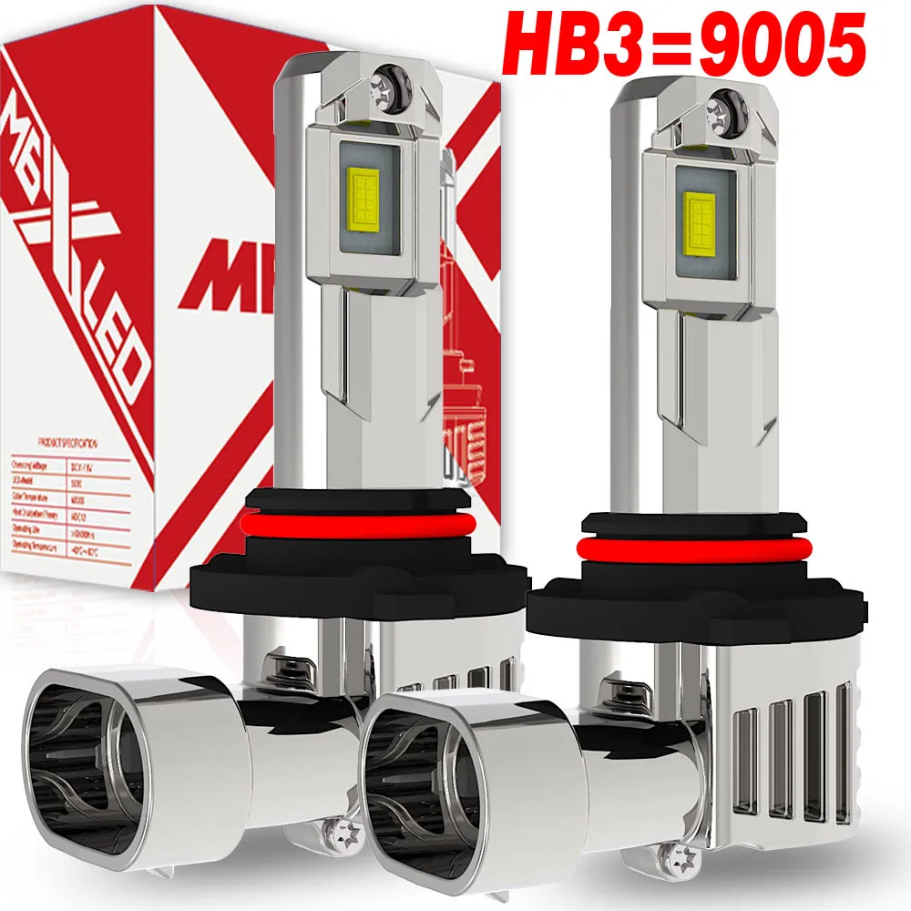 

2pcs HB3 9005 P20D LED Headlight Canbus No Error Powerful Car Turbo Diode Bulb White Light Moto Fog Lamp 12V No Adapter Required
