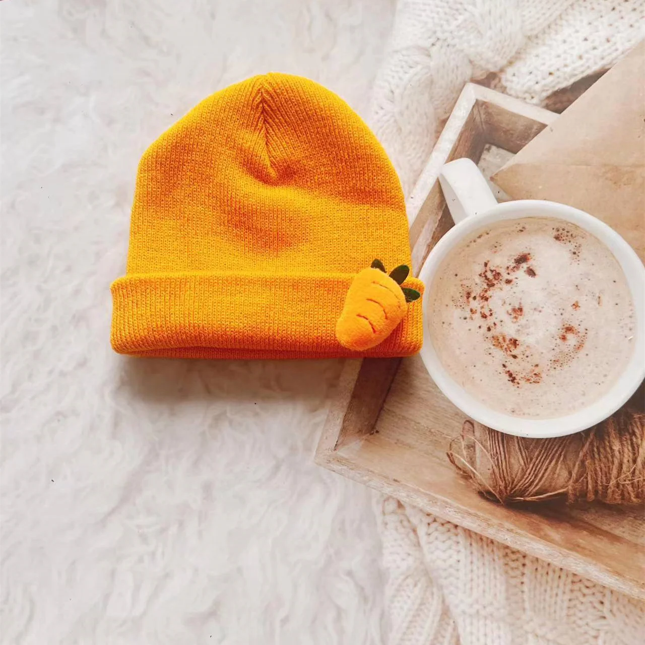 Korea Spring Autumn Kids boys Hat Candy Color Baby Boys Knit Hat Baby Girls Carrot Head Kids Knitted Hat