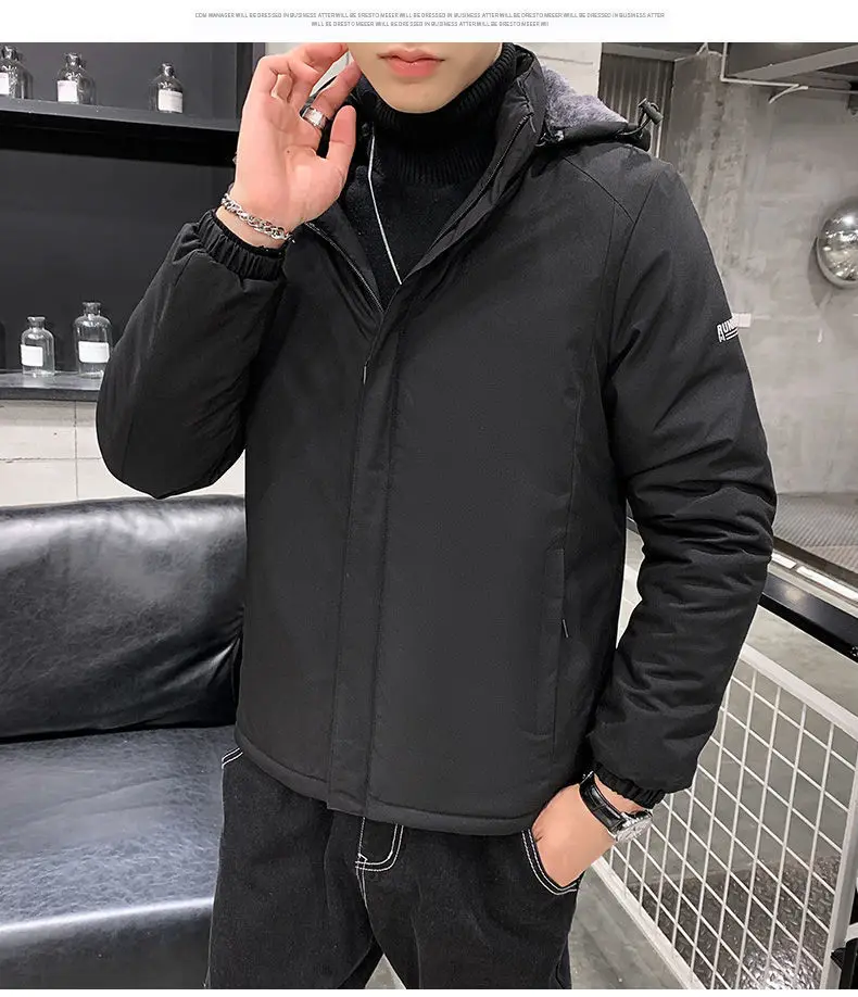 Winter New Parkas Men Wind Proof Warm Casual Parkas Fashion Jacket Men Trend Versatile Korean Loose Casual Fleece Thick Parkas
