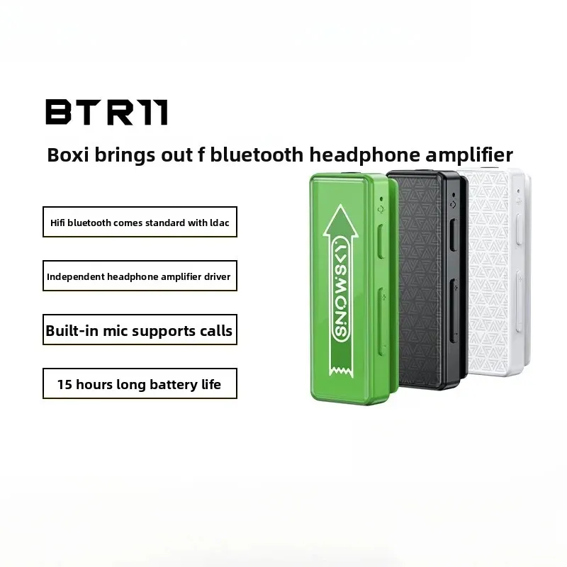 Snowsky BTR11 Portable HiFi Bluetooth Amplifier, LDAC AAC Wireless Audio Receiver Built-in Mic, 15 Hours Long Battery
