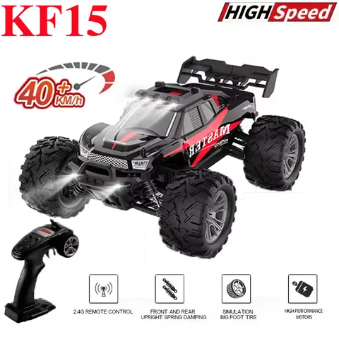 KF15 KF11 4WD RC 자동차 1:16 오프로드 전문 – 2.4G 고속 레이싱 LED 라이트 원격 제어 드리프트 몬스터 트럭 장난감
