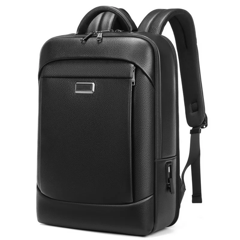 High-End 17 Inch Laptoptas Mannen Zakenreizen Echt Lederen Capaciteit Rugzak Kwaliteit Bagage Groot Formaat Designer Handtas