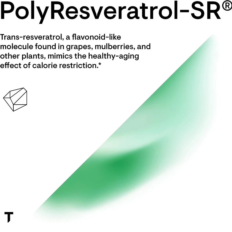 Poly Resveratrol SR транс-резвератрол здоровая старение-60 капсул