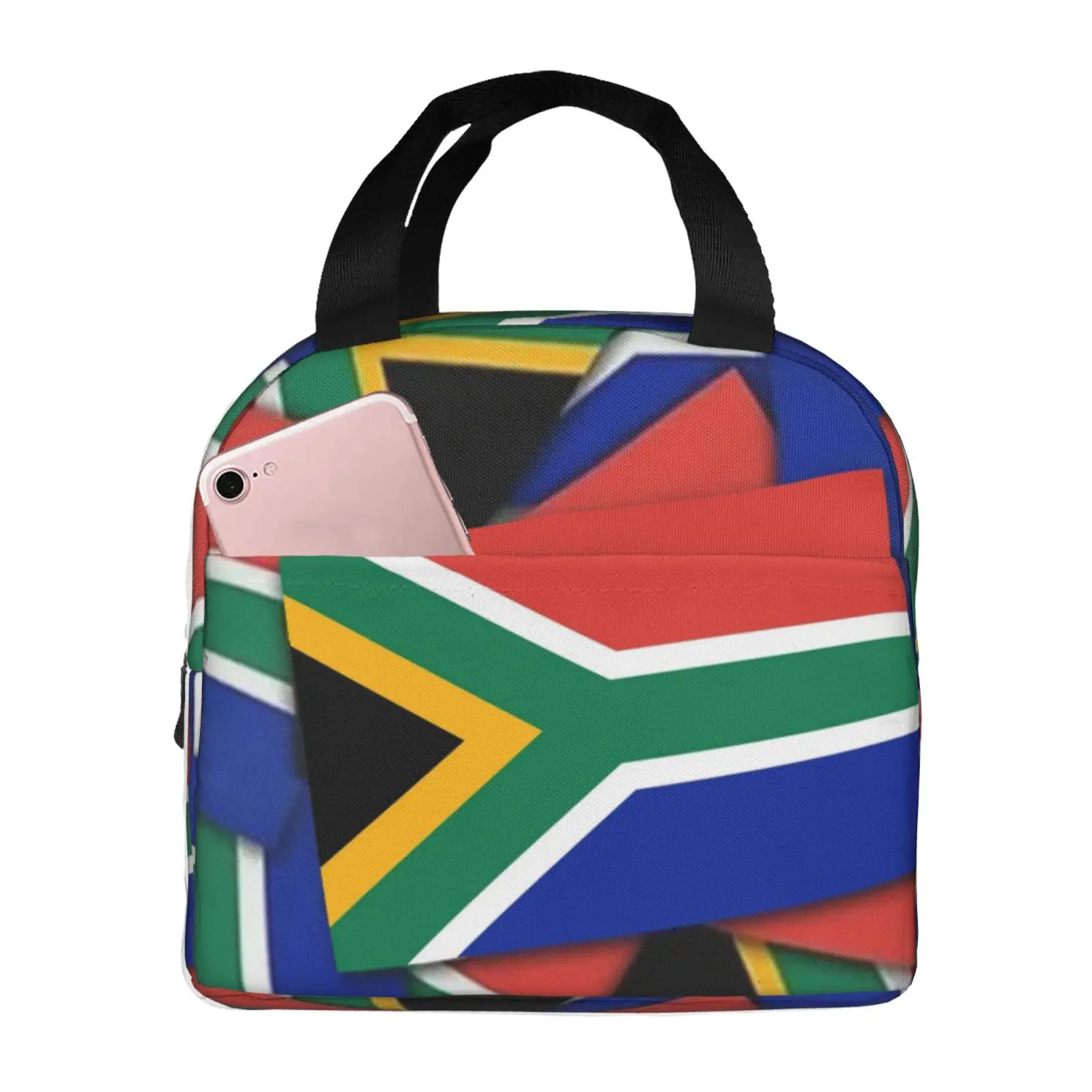 South Africa Flag Print Insulated Lunch Bag The Nightmare Before Christmas Portable Thermal Cooler Lunch Box Container Tote Bags