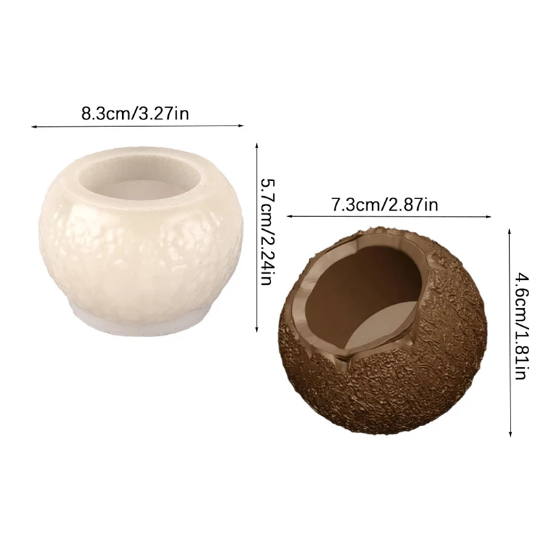 DIY Mousse Cake Dessert Chocolate Baking Mould Aromatherapy Candle Gypsum Mould Soap Mold 3D Simulation Coconut Silicone Mold