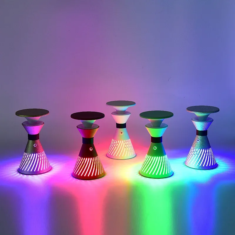 RGB Colorful Hourglass Nightlight Creative Decorative Bedhead Lamp Wireless Touch Camping Atmosphere Light