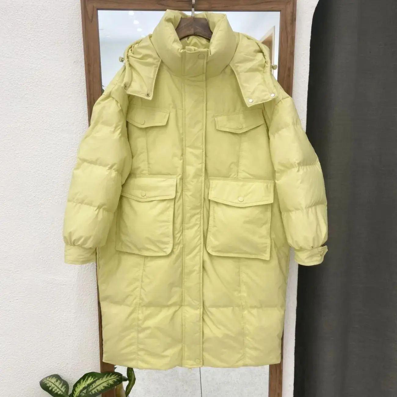 Women 2023 New Winter Eiderdown Cotton-padded Jacket Long Loose Thick Plus Size coat Korean outerwear