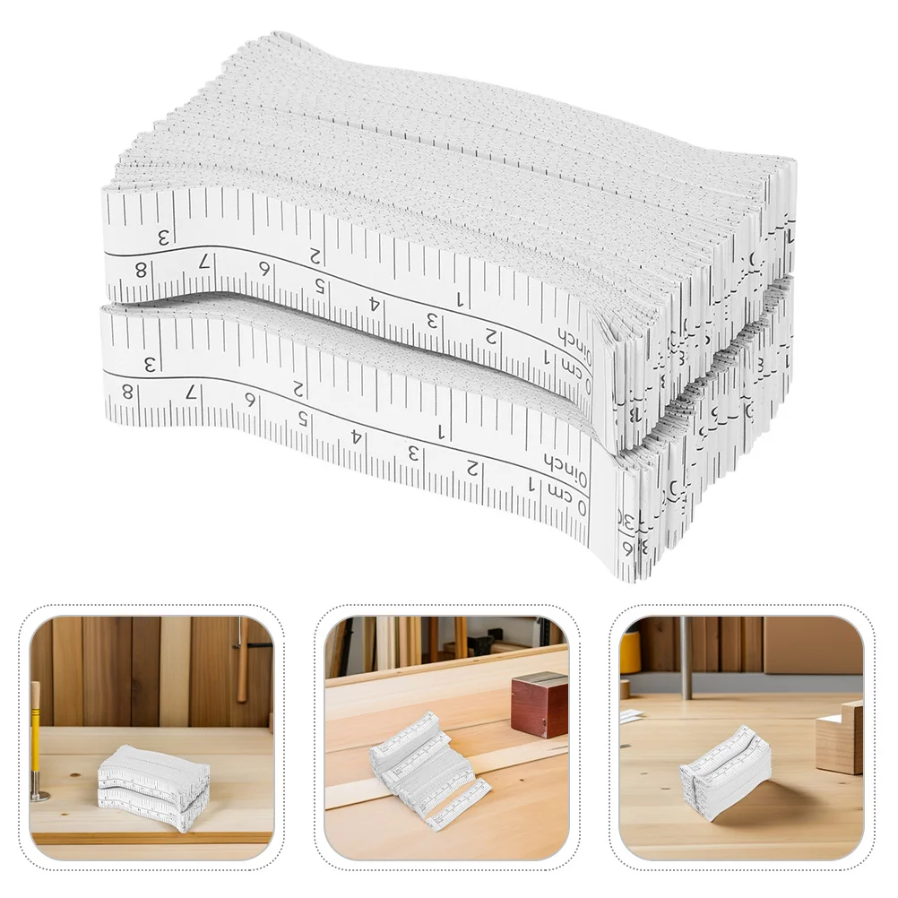 

100Pcs Double Sided Paper Tape Measure Measuring Ruler Body Measurement Tape Disposable Paper Ruler for Home Tailor