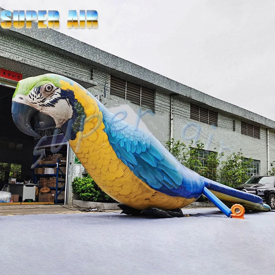 特注デザインの巨大なインフレータブルオウム、展示会用のインフレータブル動物モデル