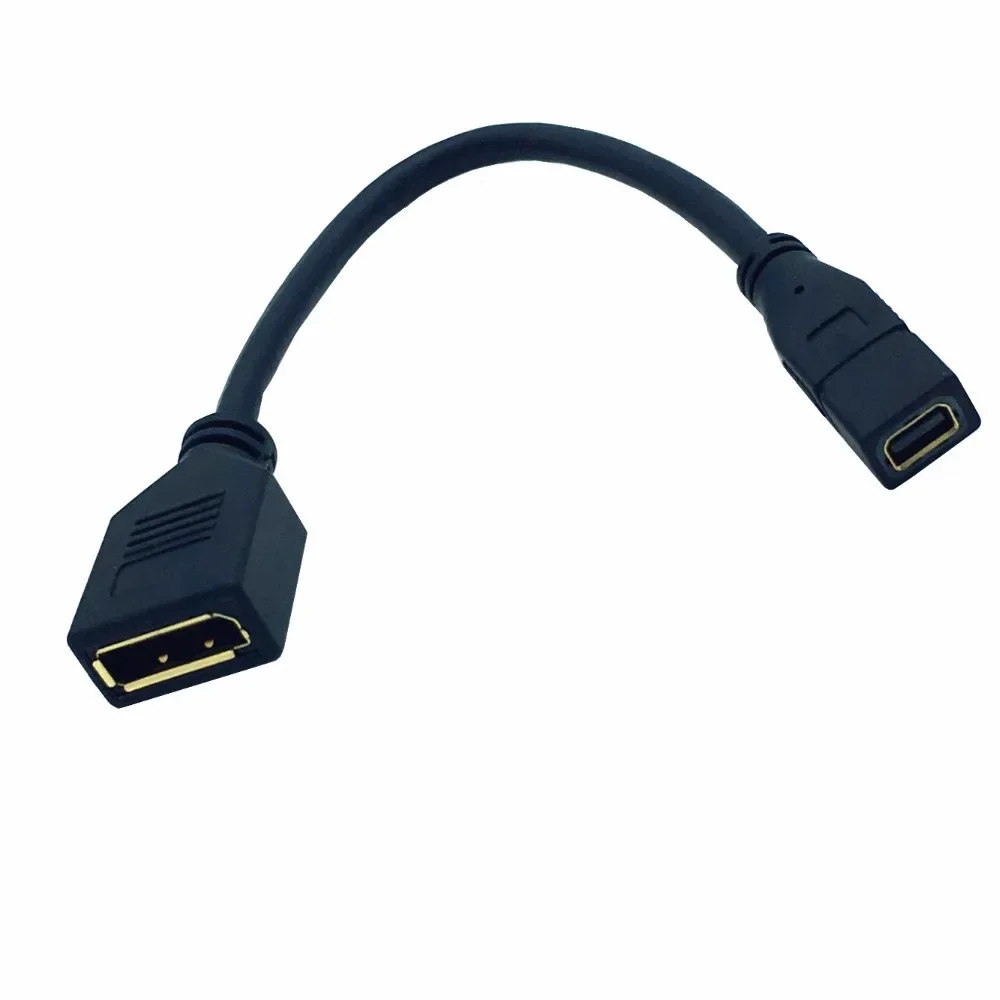 DisplayPort Mini DisplayPort أنثى إلى أنثى موسع DP Mini DP أنثى تمديد كابل 30 سنتيمتر 2K * 4K @ 60 هرتز