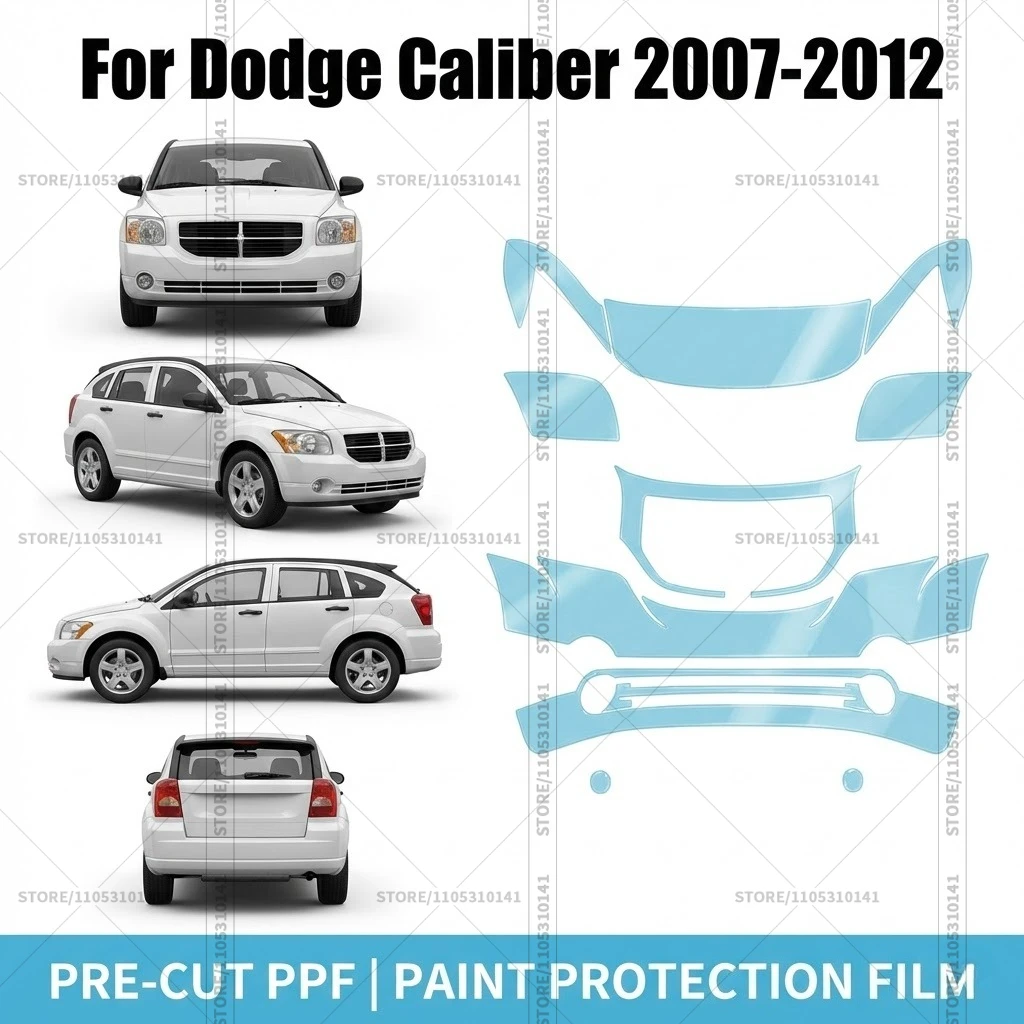 Pre-Cut Paint Protection Film PPF Transparent Car Film Automotive PPF Front Kit Professional For Dodge Caliber 2007-2012