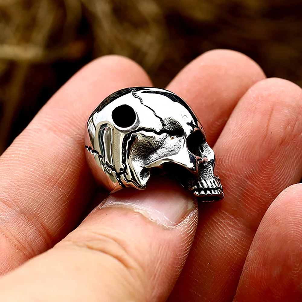 Punk Vintage Stainless Steel Skull Pendant Necklace For Men Hip Hop Rock Skeleton Necklaces Party Biker Jewelry Gifts Wholesale