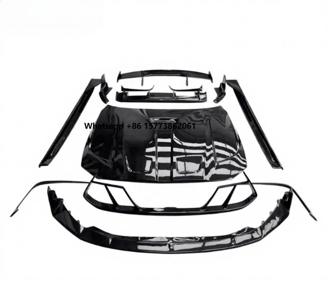 High Quality Body Kit for  M3 M4 Upgrade PK Style Rear Lip Front Lip Side Skirt Spoiler Hood Dry Carbon Fiber Car Auto Parts