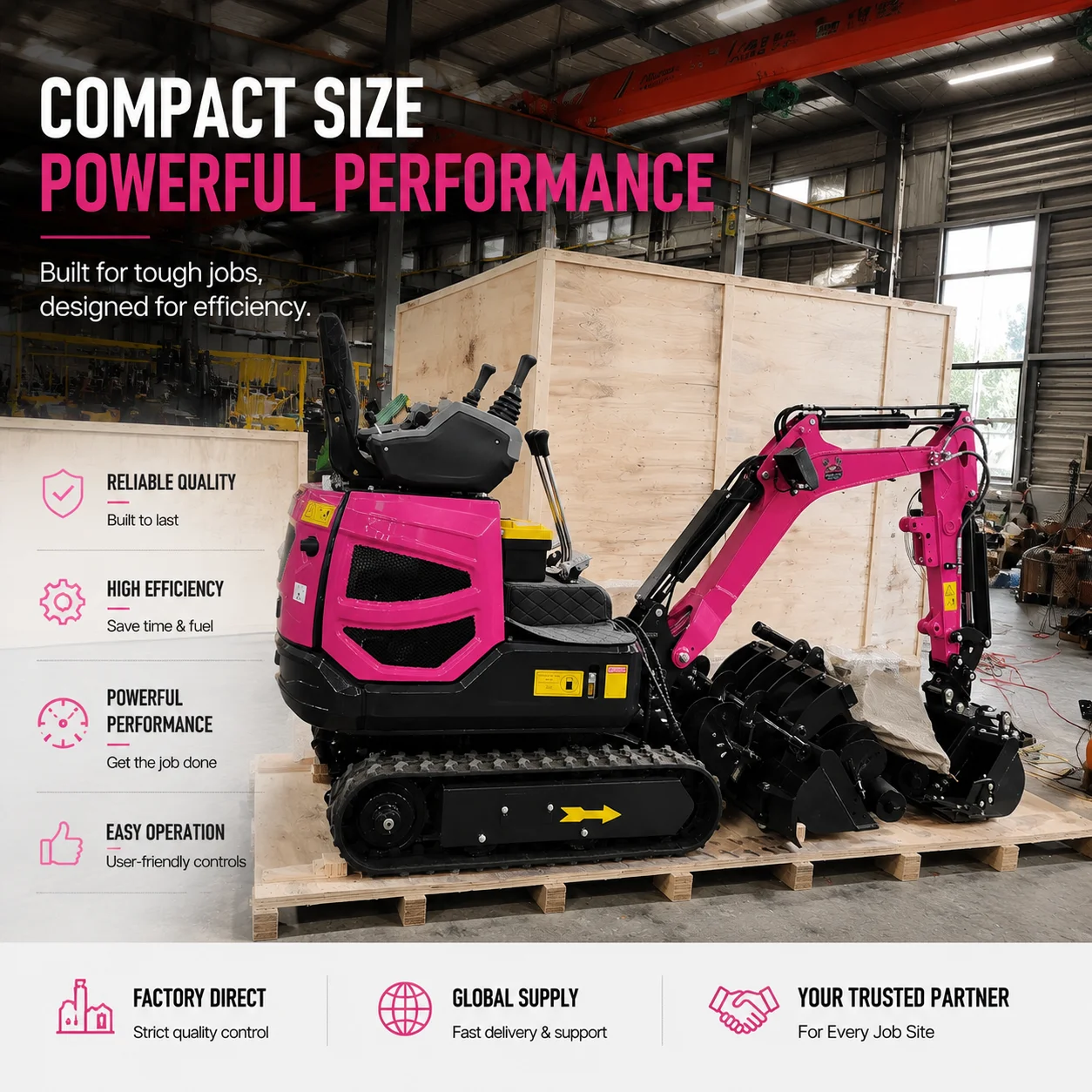 2..5Ton 18U Mini Excavator Hydraulic Small Crawler Digger 30° Climbing Angle Mini Digging Machine For Villa Work