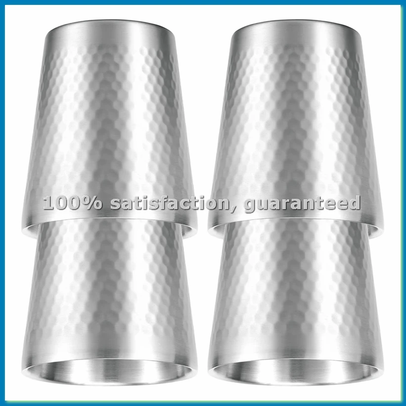 4Pcs 304 Stainless Steel Cup 300ml Double Wall Metal Cup Vacuum Insulated Water Tumbler Metal Coffee Mug Beverage Cup