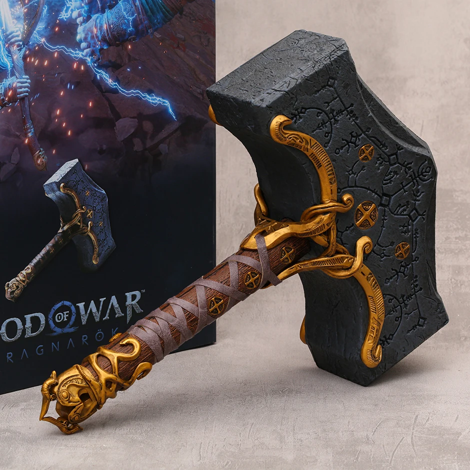 God of War 5 Ragnarok Kratos Hammer Collector\'s Edition Figure Figurine Model Statue 29x39cm