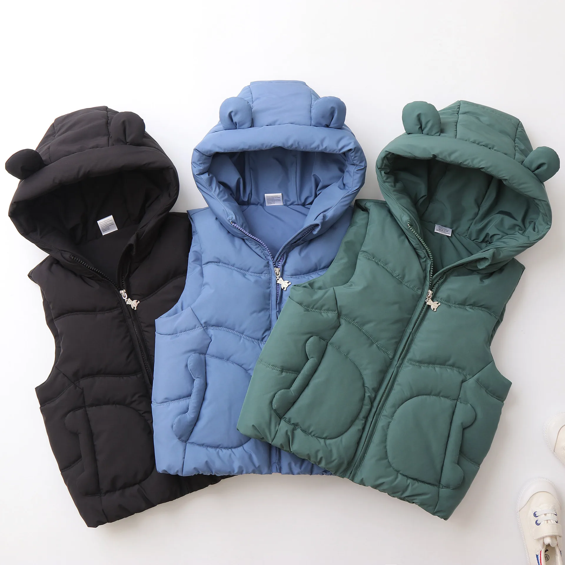 LILIGIRL 2025 Winter Kids Clothes Thicken Lining Boys Waistcoat Windybreaker Girls Paddded Jacket Chidren Outfit 1-4Y