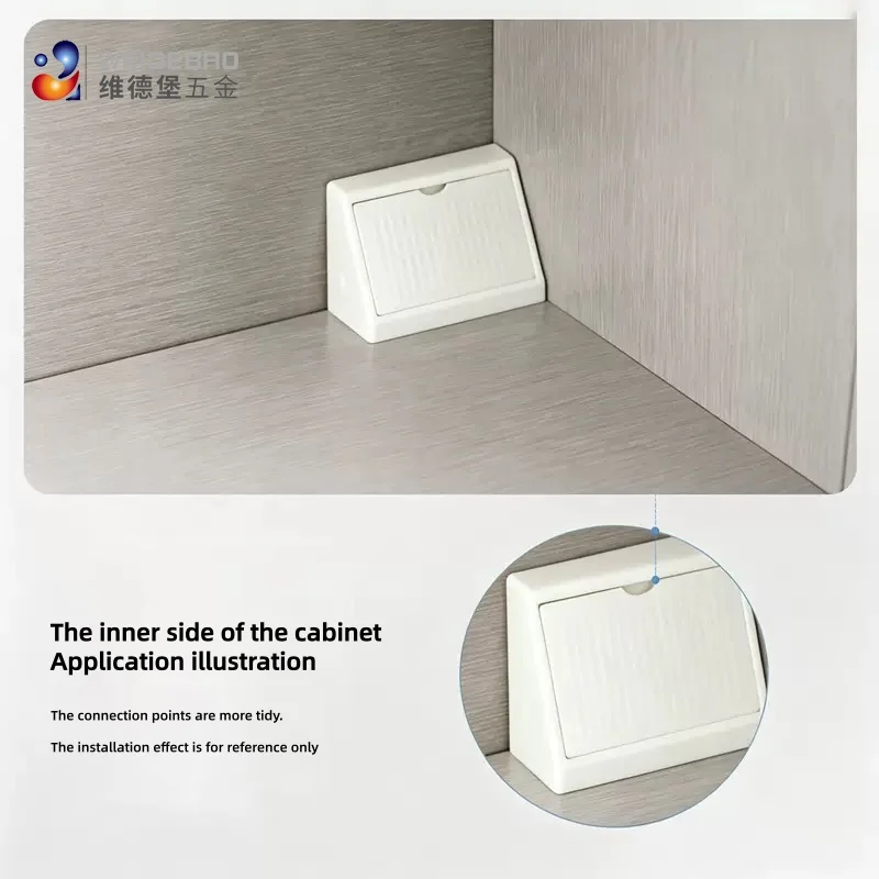 20/40PCS White Plastic L-Shaped Right-Angle Bracket with Screws 90-Degree Turning Support for Wooden Storage Rack Organization