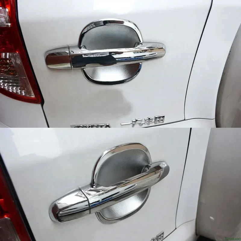 For Toyota RAV4 RAV 4 2006 2007 2008 2009 2010 2011 2012 2013 XA30 Chrome Car Door Handle Covers Stickers Styling Accessories