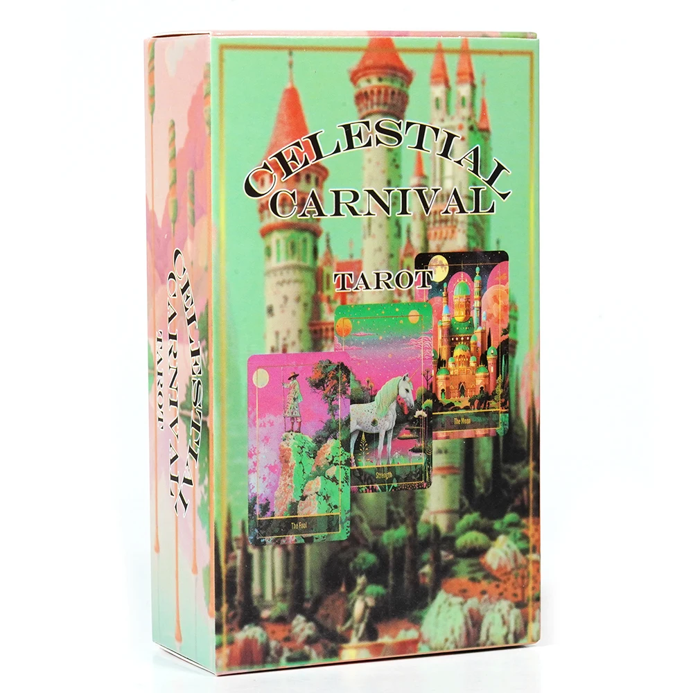 Celestial Carnival Tarot Deck Complete Tarot With 78 Cards Indie Unique Oracle Deck For Beginners To Experienced Tarot Readers