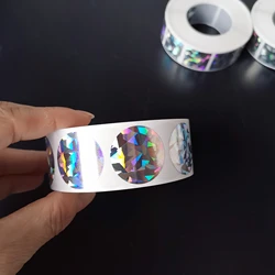 Free Ship One Roll Bright Silver Layer Laser Circular Scraping Film DIY Game Holiday Coating Sticker