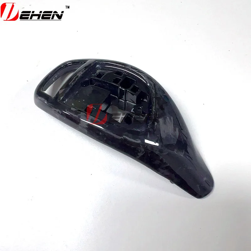 

For BMW 1 2 3 Series F20 F21 F22 F23 F30 F31 F06 F12 F13 Front Gear Shift Knob Lever Cover Glossy Black Carbon Fiber Style