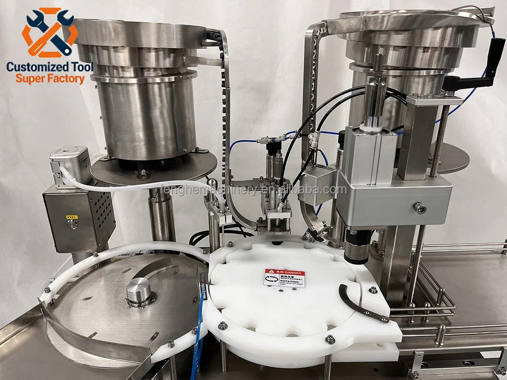 High precision 0.1ml 1ml 3ml glass bottle liquid filling and capping equipment, plastic bottle filling and capping machine