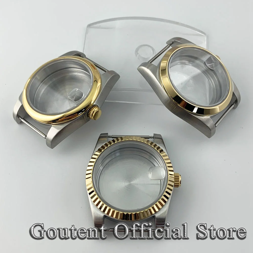 

Goutent 36mm/39mm Silver Golden Brushed Watch Case Sapphire For ETA2836,ETA2824 PT5000 NH35 NH36 DG2813/3804 Miyota8215 Movement