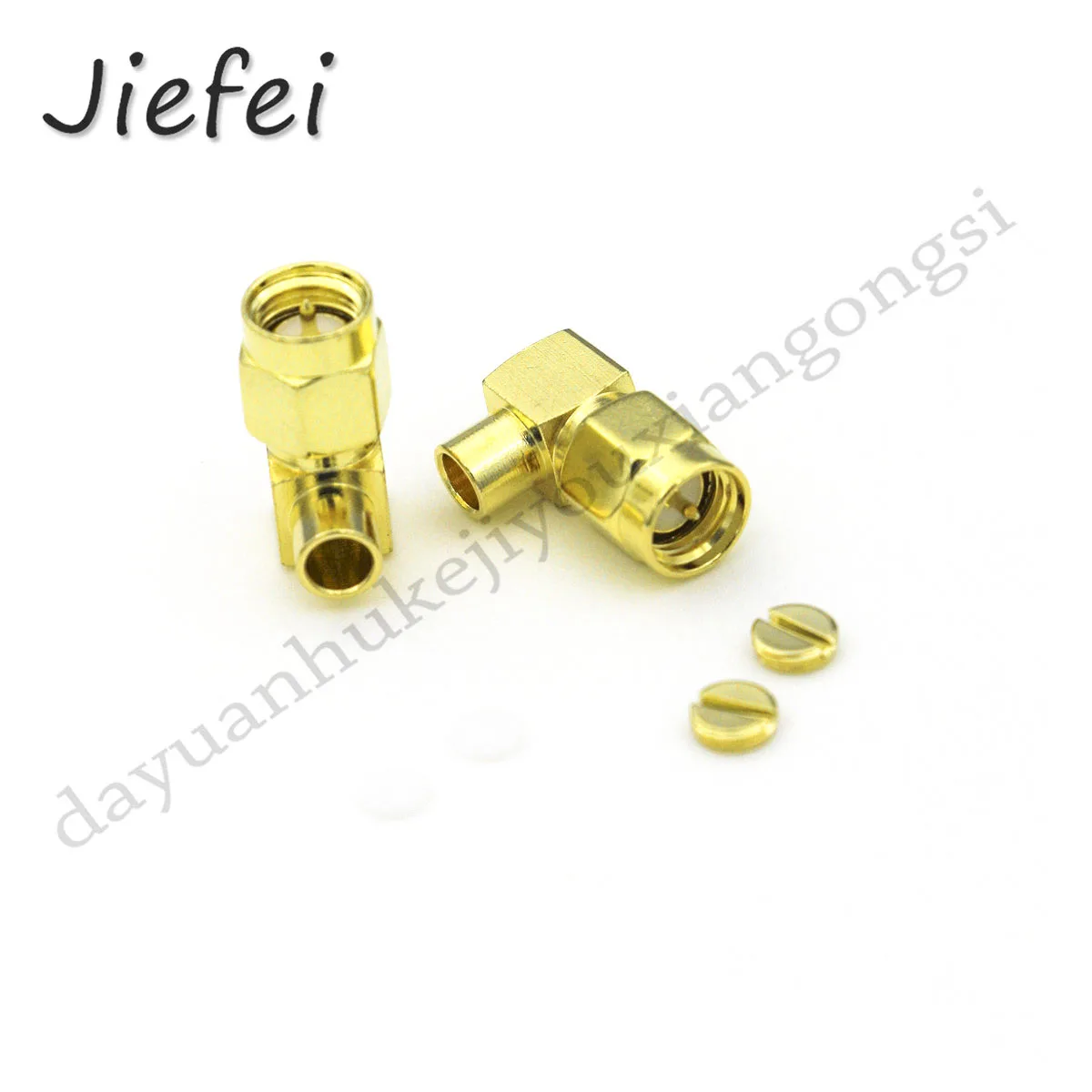 Imagem -02 - Latão Sma rf Connector Ângulo Reto 90 Graus Sma Macho Jack Plug Centro de Solda Semi Resina Rg402 0141 Cabo 100300 Pcs