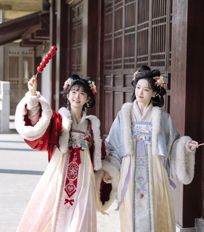 

New Hanfu Women Fiesta Carnival Halloween Cos Cosplay Two-color Improve Famen Temple Cost Chest Length Skirt Dress