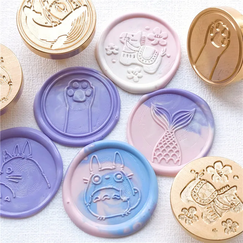 Wax Seal Stamp Animal Bird Cat Rabbit Dragon Horse Bee Fish Design Wax Seal Copper Stamp Head