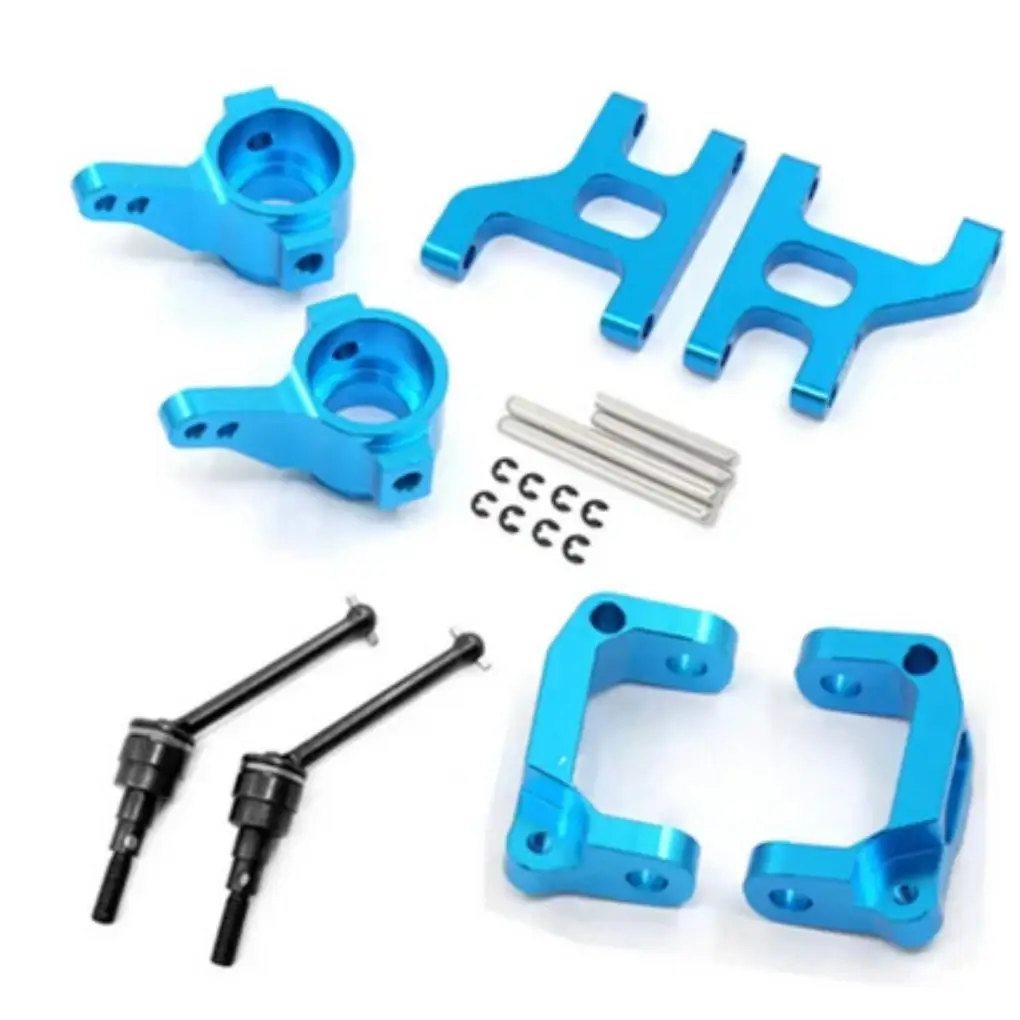 RCGOFOLLOW Tamiya TT01 Full Set Metal Upgrade Parts Kit Drive Shaft CVD Suspension Arm Steering Assembly for TT01 1/10 RC Car