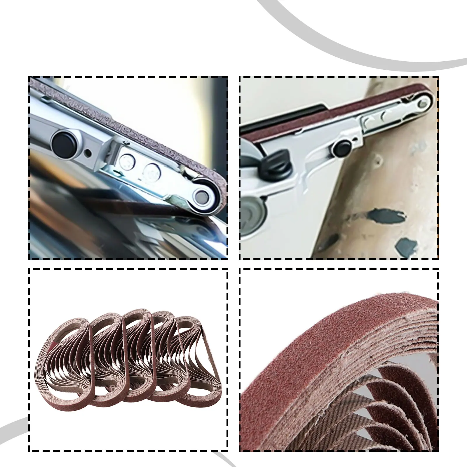 50pcs 10x330mm Sanding Belt Sandpapers Grit 40 60 80 120 Sandings Paper Abrasive Belt For Air Belt Sander Polishing Machine