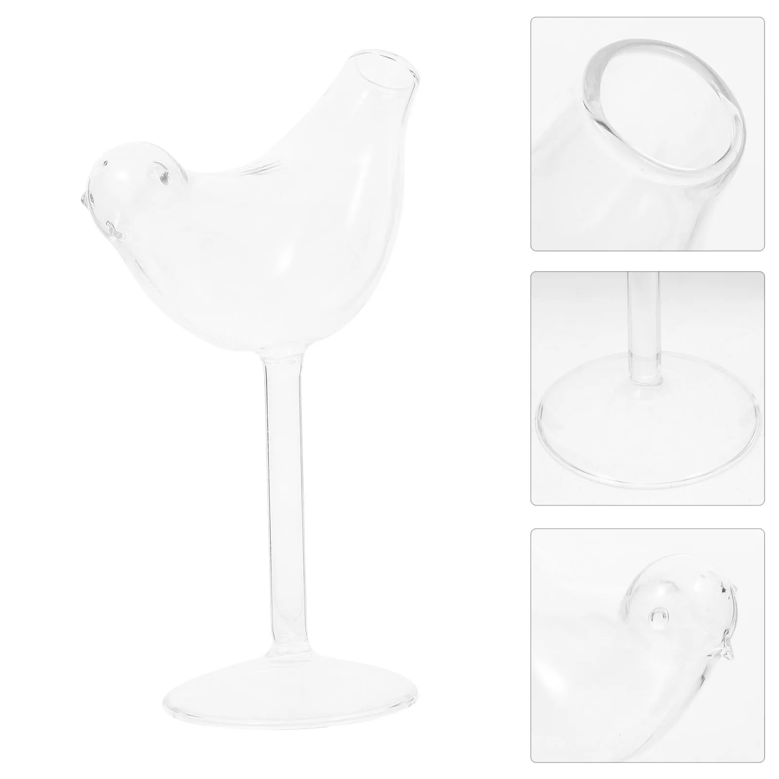 

1Set Bird Design Cocktail Glasses Fine Workmanship Glass Wine Cups Ideal for Hotel Bar Use Cocktail Glass Wine Container