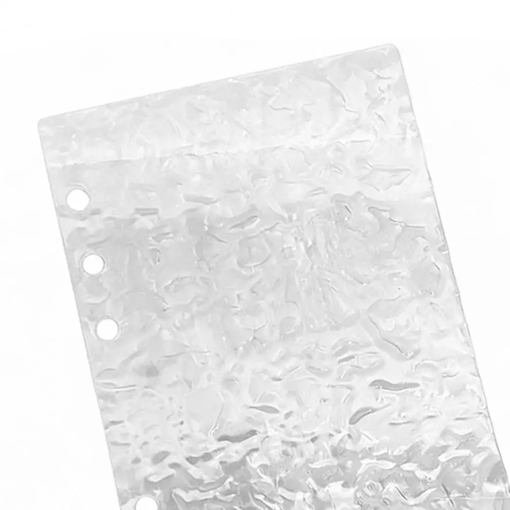 Travel Planner Cover A5 Acrylic Planner Cover Minimalist 6-ring Binder Jacket Transparent Loose-leaf Notebook for Office