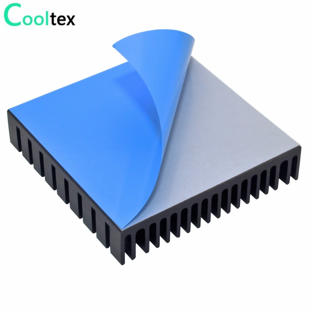 10pcs Aluminum Heatsink 50x50x11mm Heat Sink Radiator For Electronic Chip LED Cooling With Thermal Conductive Double sided Tape