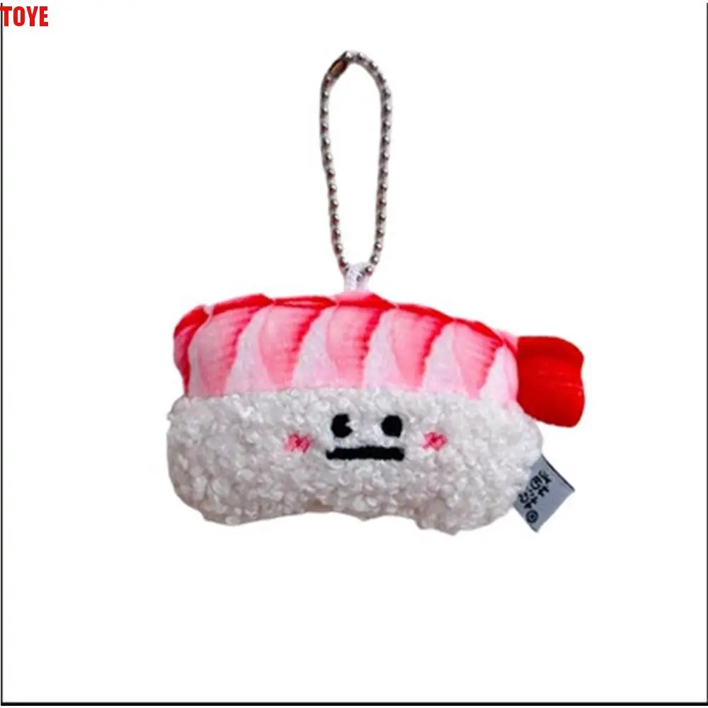 

Sweet Salmon Sushi Plush Doll Keychain Sweet Shrimp Key Buckle Plush Doll Toy Korean Style Expression Gift