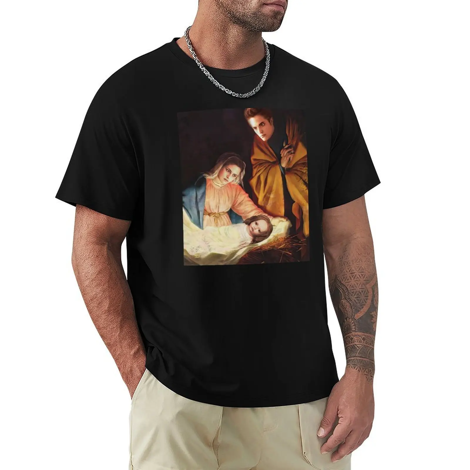 

Funny Twilight A born child is parody Movie T-Shirt Casual Pattern Print Tee Shirt