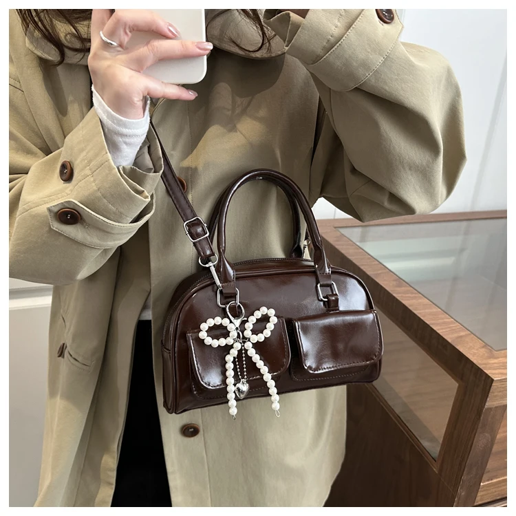 Bolso de Gran Capacidad para Viajes, Nuevo Estilo Invierno 2025, Bolso de Hombro/Axilar, Alto Valor Estético, Bolso Boston/Bo...