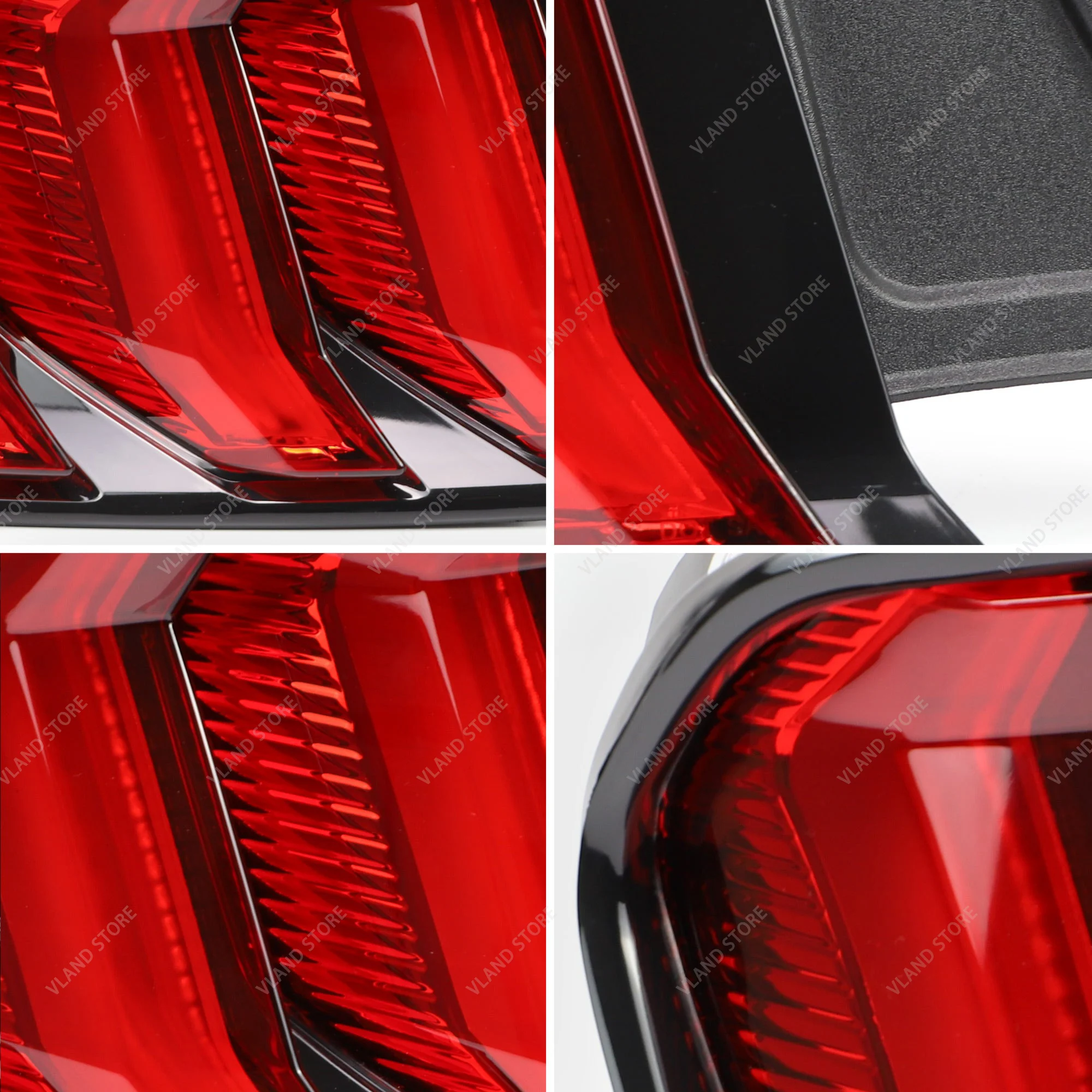 VLAND LED Tail Lights for Ford Mustang S550 2015–2023 Sequential Turn Signal 5 Modes Rear Lamps Assembly