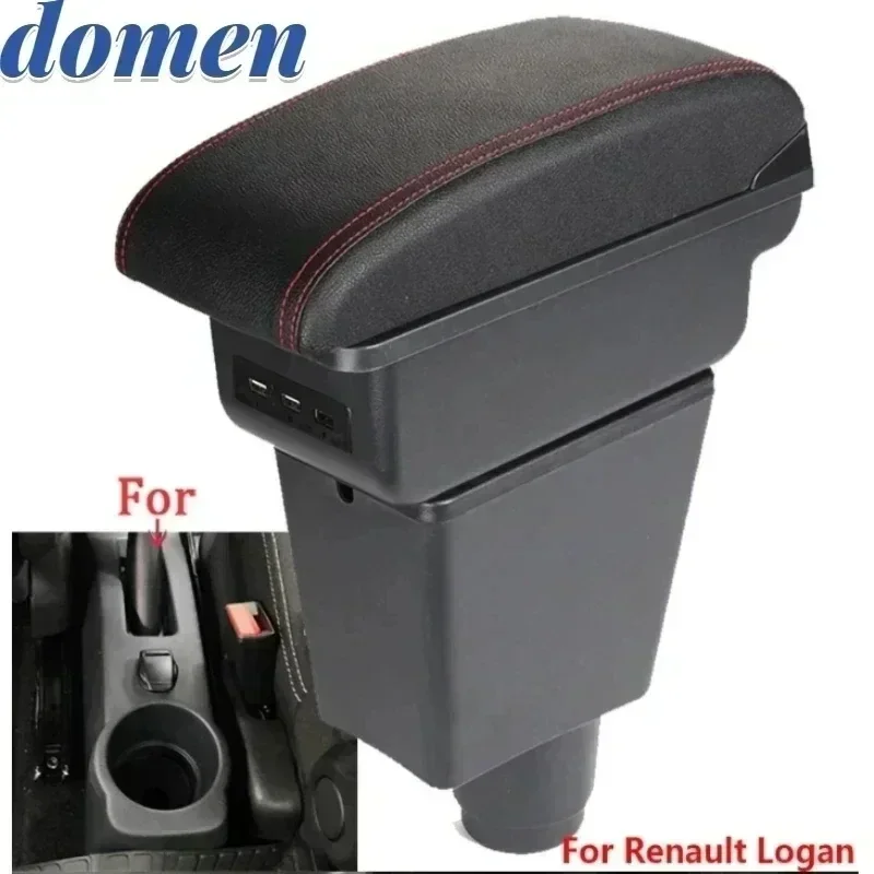 

New luxury For Renault Logan 2 Armrest For Dacia Logan 2 dokker Renault Sandero 2 Car Armrest Box Interior Retrofit Accessories