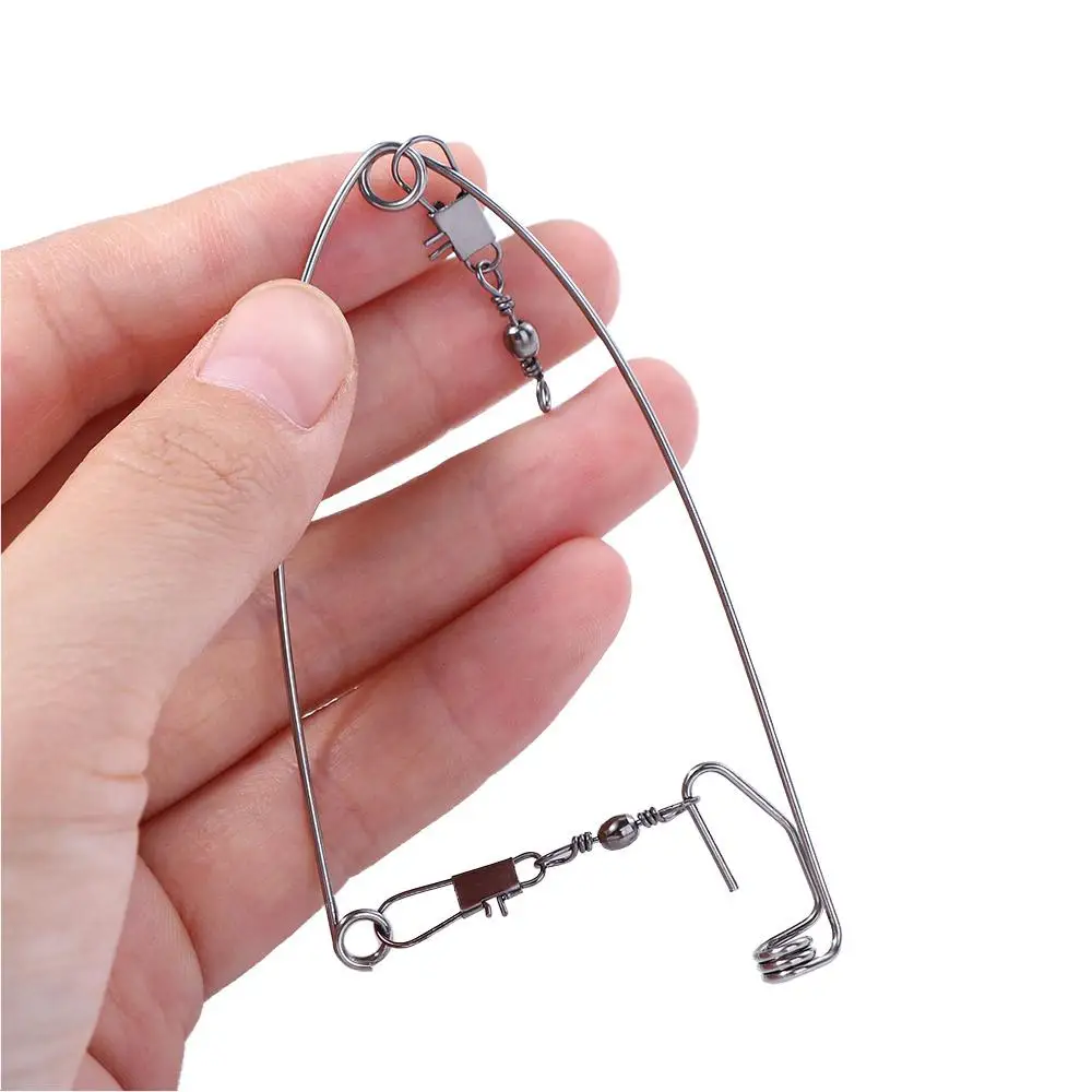 Artifact Full Speed Stainless Steel Automatic Fishing Device Automatic Fishing Hook Trigger Spring Hook Spring Ejection Hook