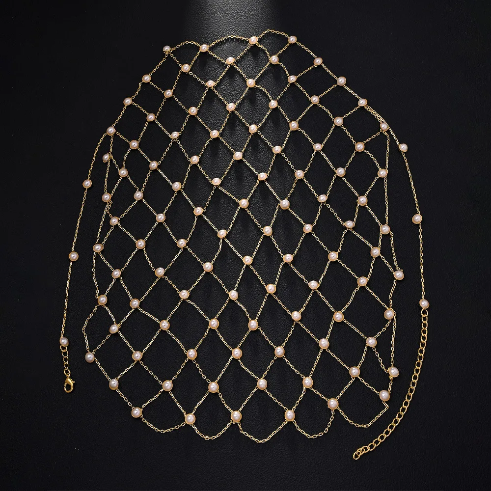 بوهو اللؤلؤ الأبيض قلادة رئيس سلسلة الزفاف إكسسوارات الشعر خوذة أنيقة بلينغ الزفاف الجبين سلسلة المجوهرات الهندية #4